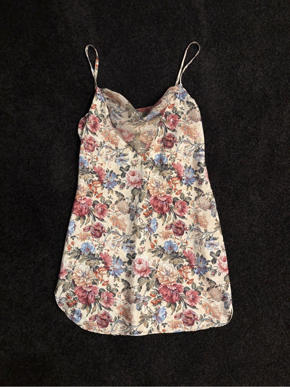 Floral Satin Slip Dress